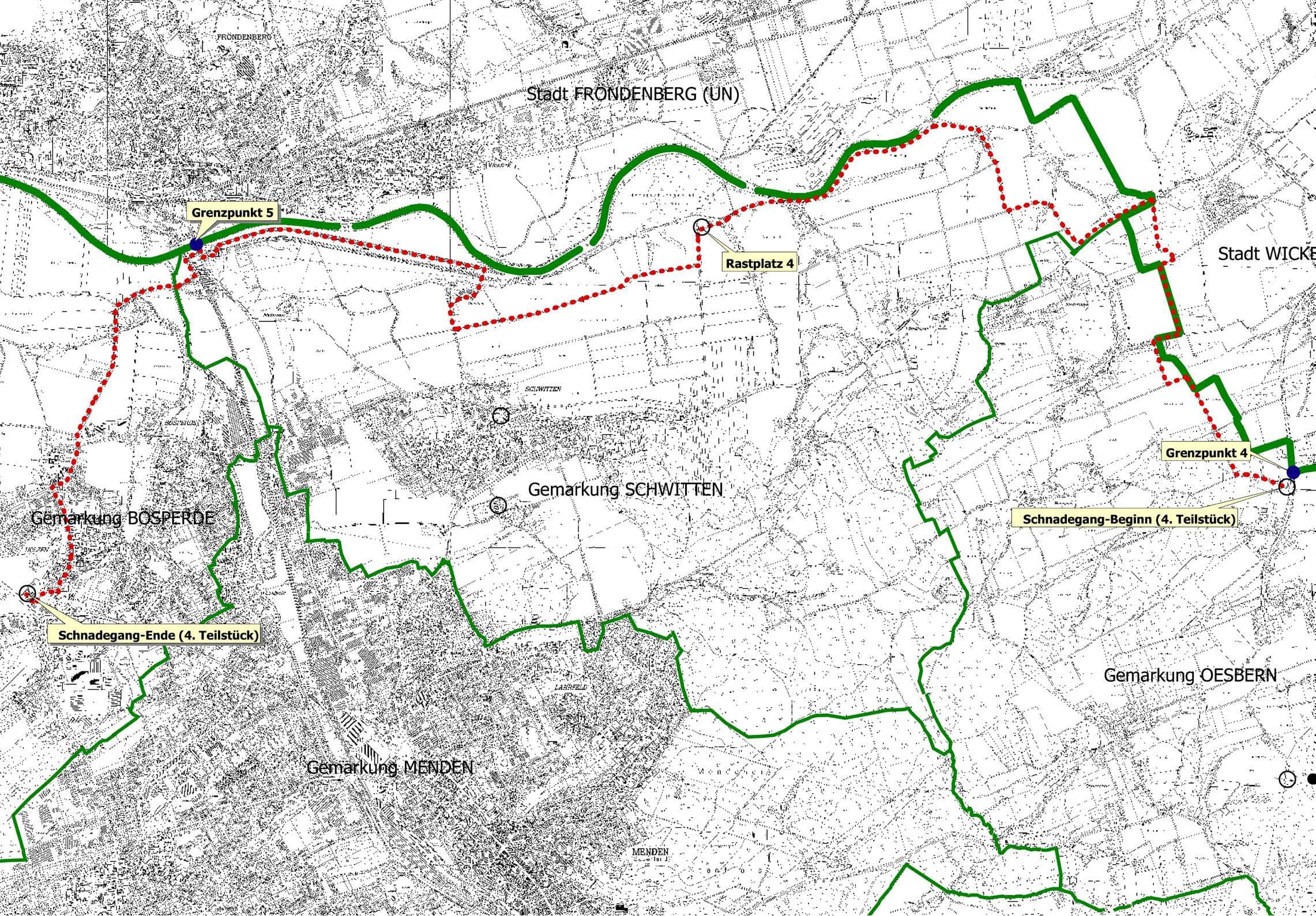4. Teilstrecke des Schnadegangs in Menden: Flussroute ab Niederoesbern