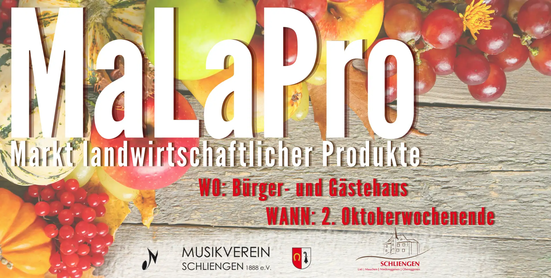 Banner mit „MaLaPro“-Aufschrift.